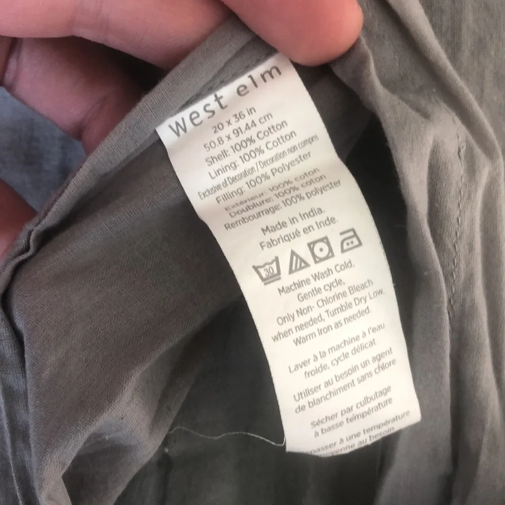 1 King Size West Elm Quilted Sham